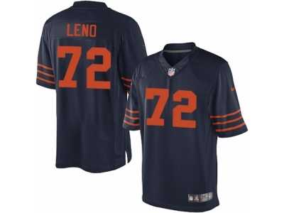 Men's Nike Chicago Bears #72 Charles Leno Limited Navy Blue 1940s Throwback Alternate NFL Jersey