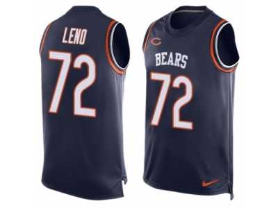 Men's Nike Chicago Bears #72 Charles Leno Limited Navy Blue Player Name & Number Tank Top NFL Jersey