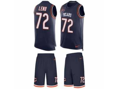 Men's Nike Chicago Bears #72 Charles Leno Limited Navy Blue Tank Top Suit NFL Jersey