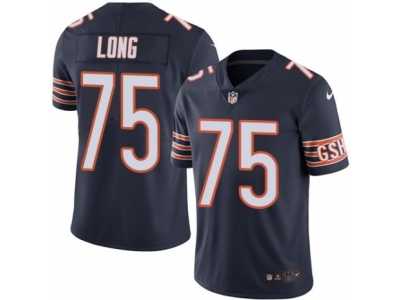 Men's Nike Chicago Bears #75 Kyle Long Limited Navy Blue Rush NFL Jersey