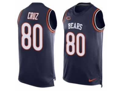 Men's Nike Chicago Bears #80 Victor Cruz Limited Navy Blue Player Name & Number Tank Top NFL Jersey