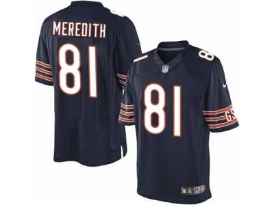 Men's Nike Chicago Bears #81 Cameron Meredith Limited Navy Blue Team Color NFL Jersey