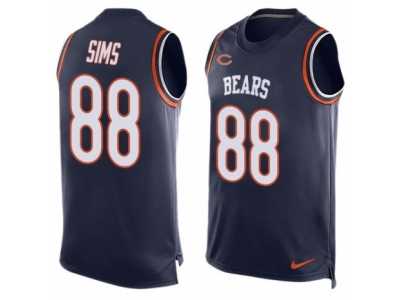 Men's Nike Chicago Bears #88 Dion Sims Limited Navy Blue Player Name & Number Tank Top NFL Jersey