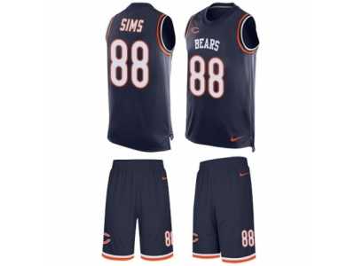 Men\'s Nike Chicago Bears #88 Dion Sims Limited Navy Blue Tank Top Suit NFL Jersey