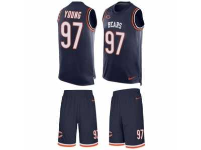 Men's Nike Chicago Bears #97 Willie Young Limited Navy Blue Tank Top Suit NFL Jersey