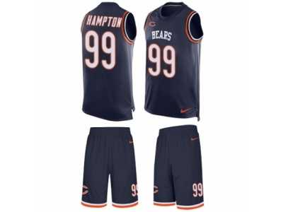 Men's Nike Chicago Bears #99 Dan Hampton Limited Navy Blue Tank Top Suit NFL Jersey