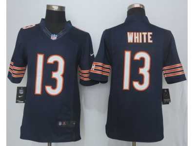 Nike Chicago Bears #13 White Orange Jerseys(Limited)