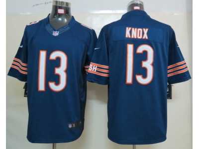 Nike NFL Chicago Bears #13 Johnny Knox Blue Jerseys(Limited)