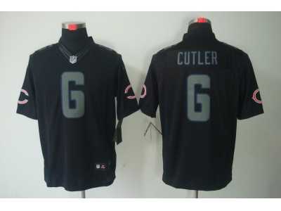 Nike NFL Chicago Bears #6 Jay Cutler Black Jerseys(Impact Limited)