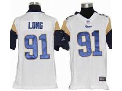 Nike Youth St. Louis Rams #91 Chris Long white jerseys