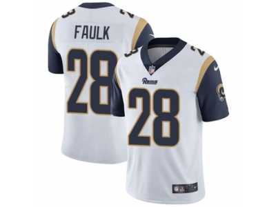 Youth Nike Los Angeles Rams #28 Marshall Faulk Vapor Untouchable Limited White NFL Jersey