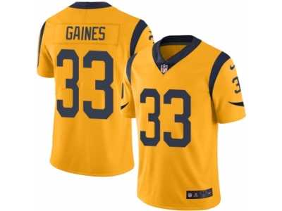 Youth Nike Los Angeles Rams #33 E.J. Gaines Limited Gold Rush NFL Jersey