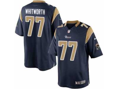 Youth Nike Los Angeles Rams #77 Andrew Whitworth Elite Navy Blue Team Color NFL Jersey