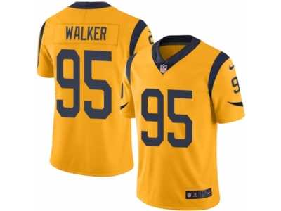 Youth Nike Los Angeles Rams #95 Tyrunn Walker Limited Gold Rush NFL Jersey