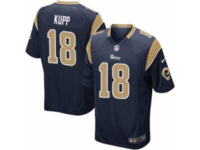 Youth Rams #18 Cooper Kupp Navy Blue Team Color Stitched NFL Elite Jersey
