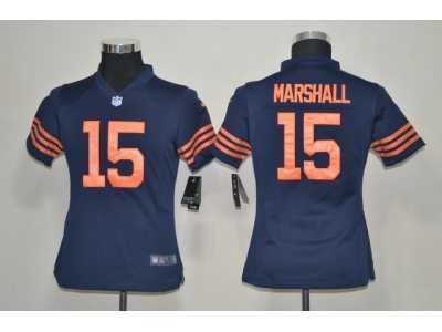 NIKE NFL Youth Chicago Bears #15 Marshall Navy Game jerseys