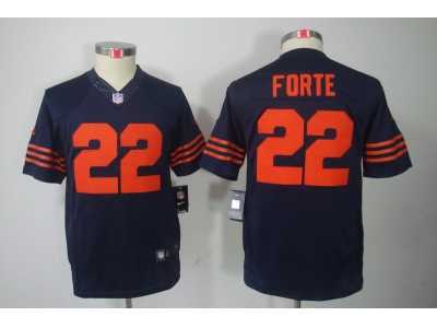 Nike Youth Chicago Bears #22 Matt Forte Blue Jerseys(orange number)