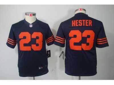 Nike Youth Chicago Bears #23 Devin Hester Blue Jerseys(orange number)
