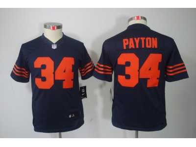 Nike Youth Chicago Bears #34 Walter Payton Blue Jerseys(orange number)