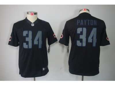 Nike Youth Chicago Bears #34 Walter Payton black jerseys[Impact Limited]