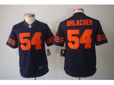 Nike Youth Chicago Bears #54 Brian Urlacher Blue Jerseys(orange number)