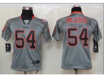 Nike Youth Chicago Bears #54 Brian Urlacher grey jerseys[Elite lights out]