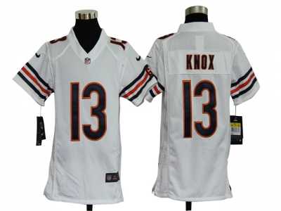 Nike Youth NFL Chicago Bears #13 Johnny Knox White Jerseys