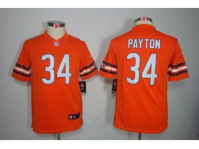 Nike youth NFL Chicago Bears #34 Walter payton orange jerseys