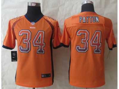 Youth 2014 New Nike Chicago Bears #34 Payton Orange Jerseys(Drift Fashion)
