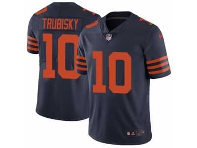 Youth Nike Chicago Bears #10 Mitchell Trubisky Vapor Untouchable Limited Navy Blue 1940s Throwback Alternate NFL Jersey