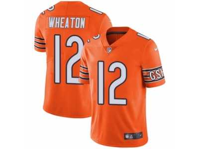 Youth Nike Chicago Bears #12 Markus Wheaton Vapor Untouchable Limited Orange Rush NFL Jersey