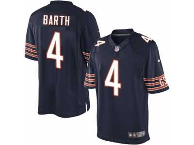 Youth Nike Chicago Bears #4 Connor Barth Limited Navy Blue Team Color NFL Jersey