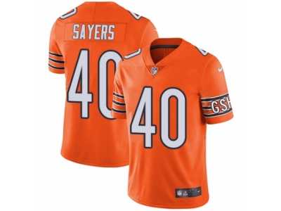 Youth Nike Chicago Bears #40 Gale Sayers Vapor Untouchable Limited Orange Rush NFL Jersey
