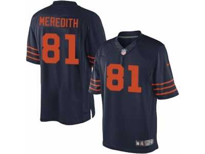 Youth Nike Chicago Bears #81 Cameron Meredith Limited Navy Blue 1940s Throwback Alternate NFL Jersey