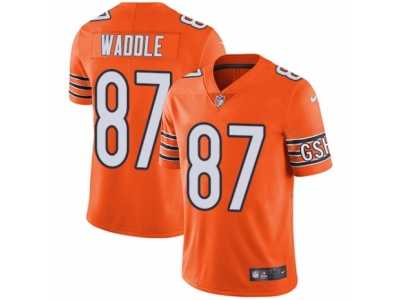 Youth Nike Chicago Bears #87 Tom Waddle Vapor Untouchable Limited Orange Rush NFL Jersey