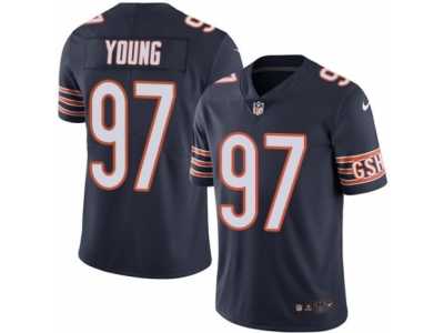 Youth Nike Chicago Bears #97 Willie Young Limited Navy Blue Rush NFL Jersey