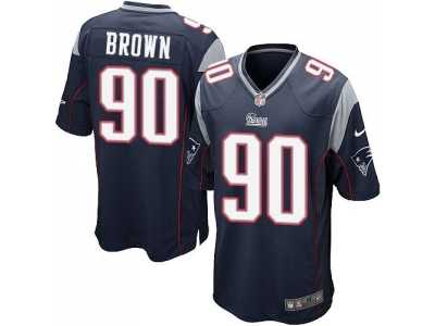 Youth Nike New England Panthers #90 Malcom Brown Navy Blue Jerseys