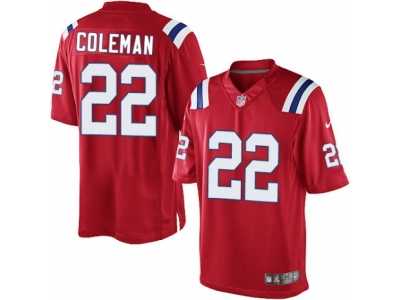 Youth Nike New England Patriots #22 Justin Coleman Limited Red Alternate NFL Jersey