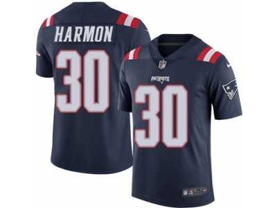 Youth Nike New England Patriots #30 Duron Harmon Limited Navy Blue Rush NFL Jersey