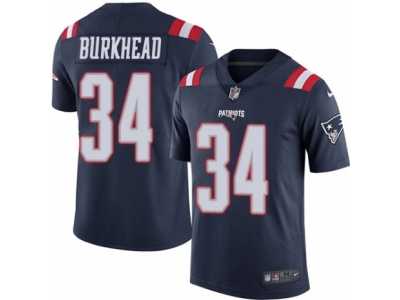 Youth Nike New England Patriots #34 Rex Burkhead Limited Navy Blue Rush NFL Jersey