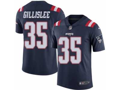 Youth Nike New England Patriots #35 Mike Gillislee Limited Navy Blue Rush NFL Jersey