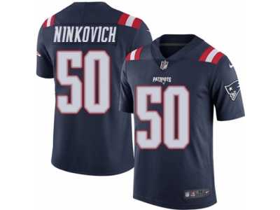 Youth Nike New England Patriots #50 Rob Ninkovich Limited Navy Blue Rush NFL Jersey