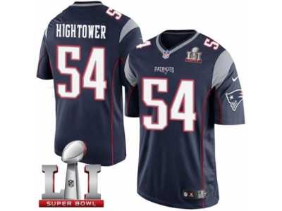 Youth Nike New England Patriots #54 Dont'a Hightower Limited Navy Blue Team Color Super Bowl LI 51 NFL Jersey