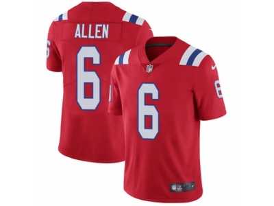 Youth Nike New England Patriots #6 Ryan Allen Vapor Untouchable Limited Red Alternate NFL Jersey