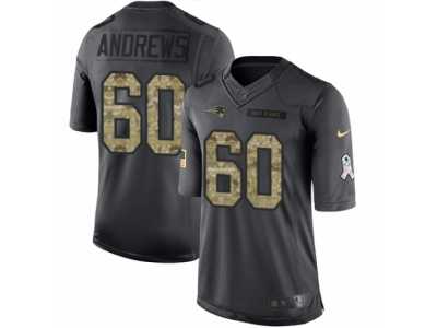 Youth Nike New England Patriots #60 David Andrews Limited Black 2016 Salute to Service NFL Jersey