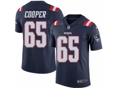 Youth Nike New England Patriots #65 Jonathan Cooper Limited Navy Blue Rush NFL Jersey