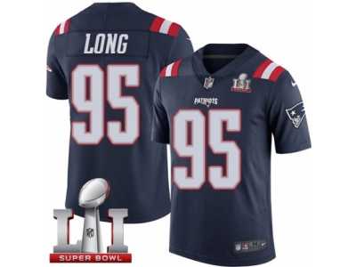Youth Nike New England Patriots #95 Chris Long Limited Navy Blue Rush Super Bowl LI 51 NFL Jersey