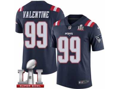 Youth Nike New England Patriots #99 Vincent Valentine Limited Navy Blue Rush Super Bowl LI 51 NFL Jersey