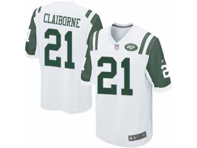 Youth Nike New York Jets #21 Morris Claiborne Game White NFL Jersey