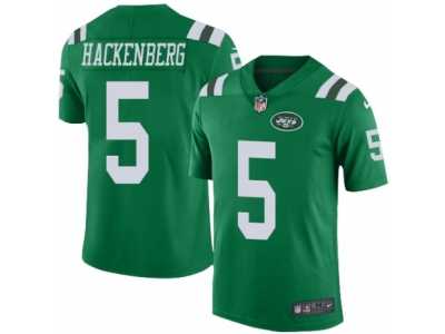 Youth Nike New York Jets #5 Christian Hackenberg Limited Green Rush NFL Jersey